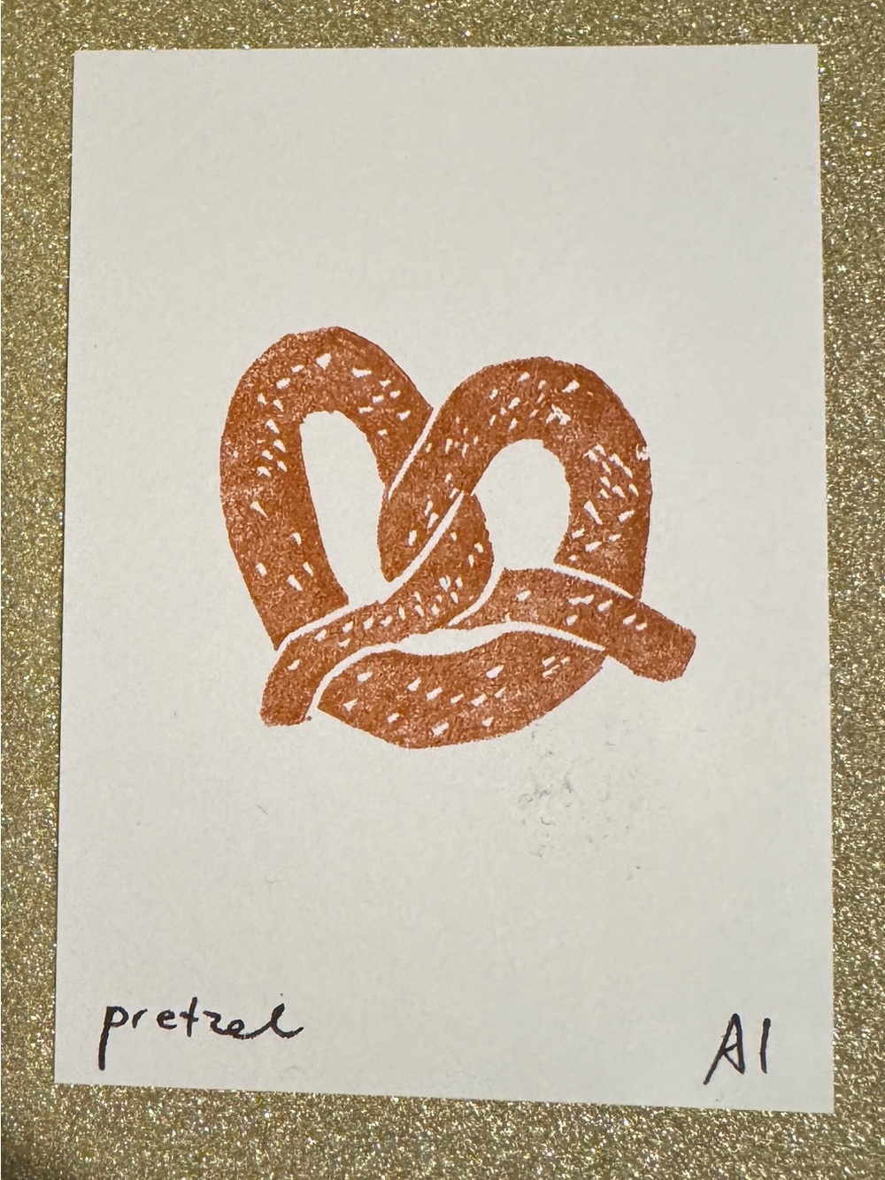 Ana Inciardi Mini Print, Pretzel. From artist and Flea, Chelsea Market